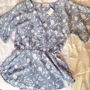 SIENNA SKY|Marshalls •Short Sleeve Floral Blouse•